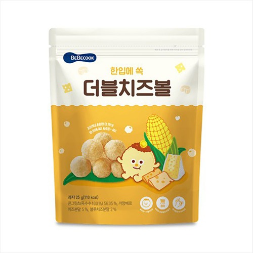 베베쿡 한입에쏙더블치즈볼 25g