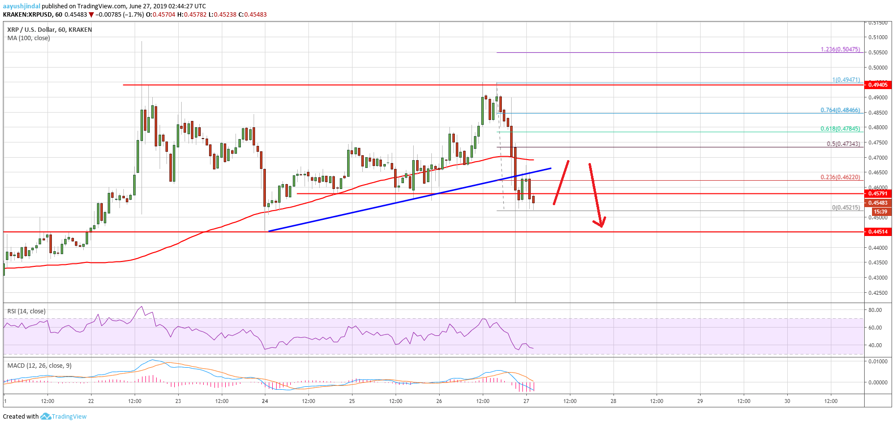 Ripple Price Analysis XRP Chart