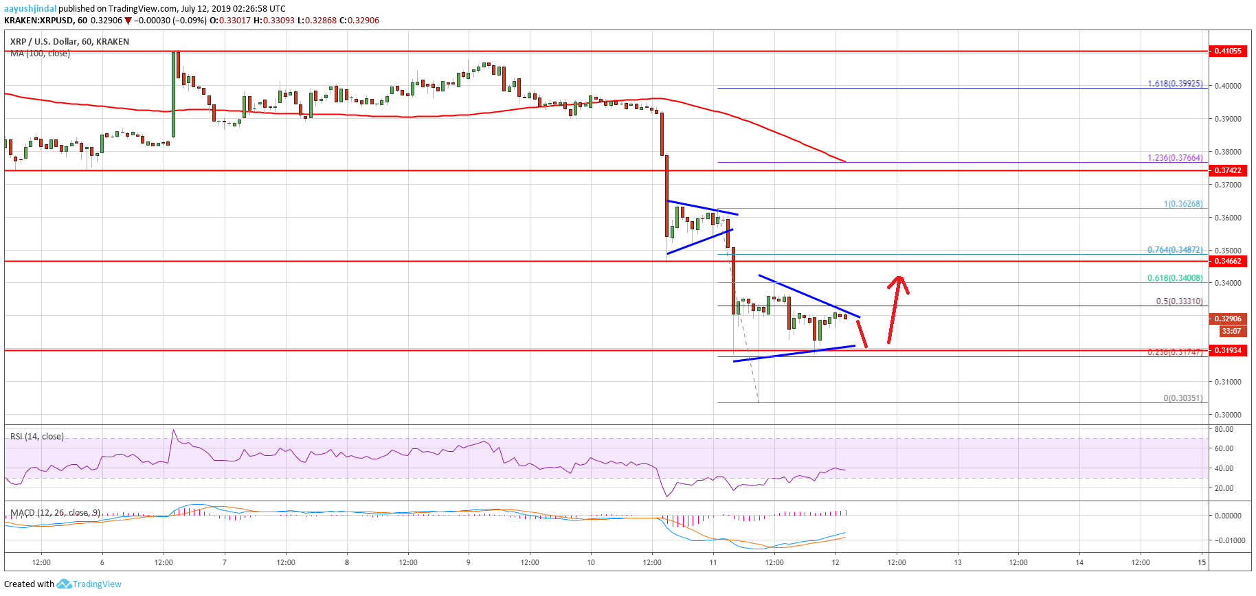 Ripple Price Analysis XRP Chart