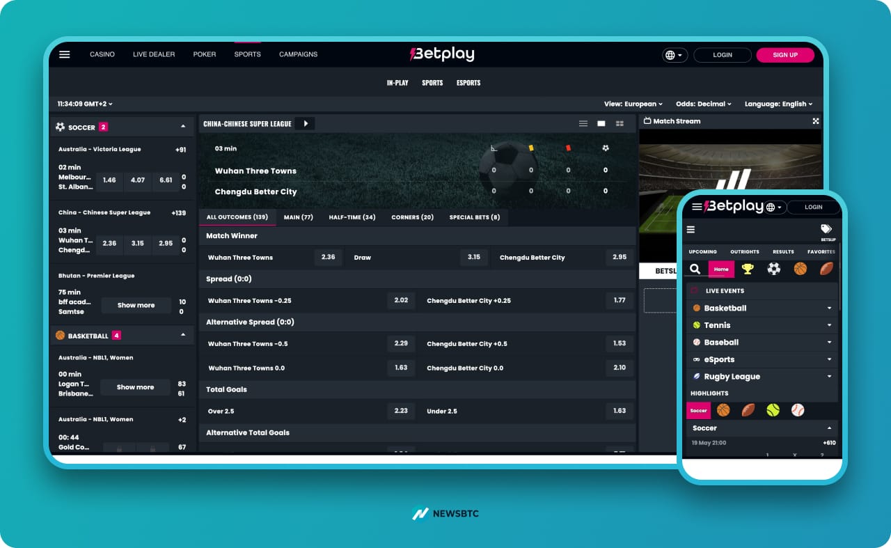 Betplay Crypto Sportsbook site