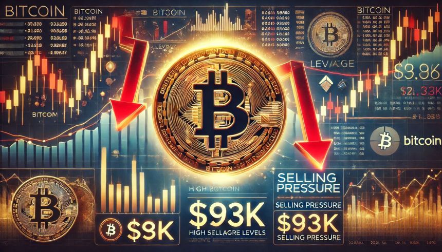 Bitcoin Leverage Remains High – Data Reveals Selling Pressure Above $93K